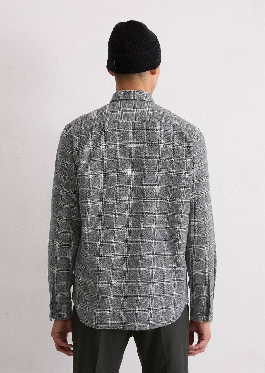 Regular shirt made from warm organic cotton twill