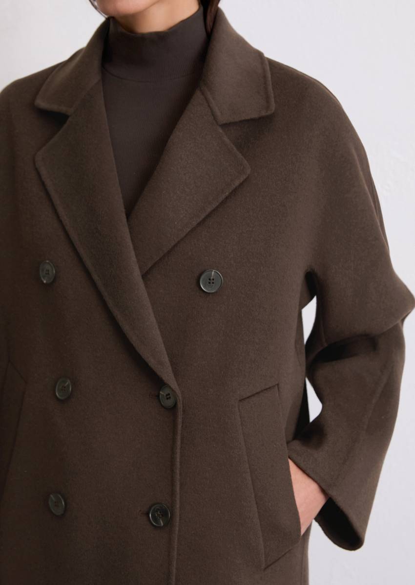 Caban jacket relaxed made from fine wool doubleface