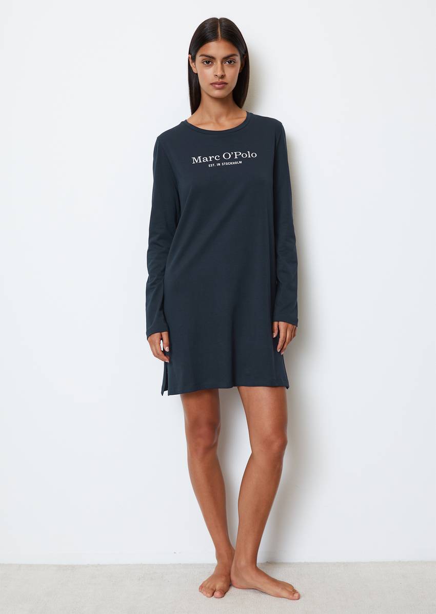 Long-sleeved lounge shirt made from pure organic cotton