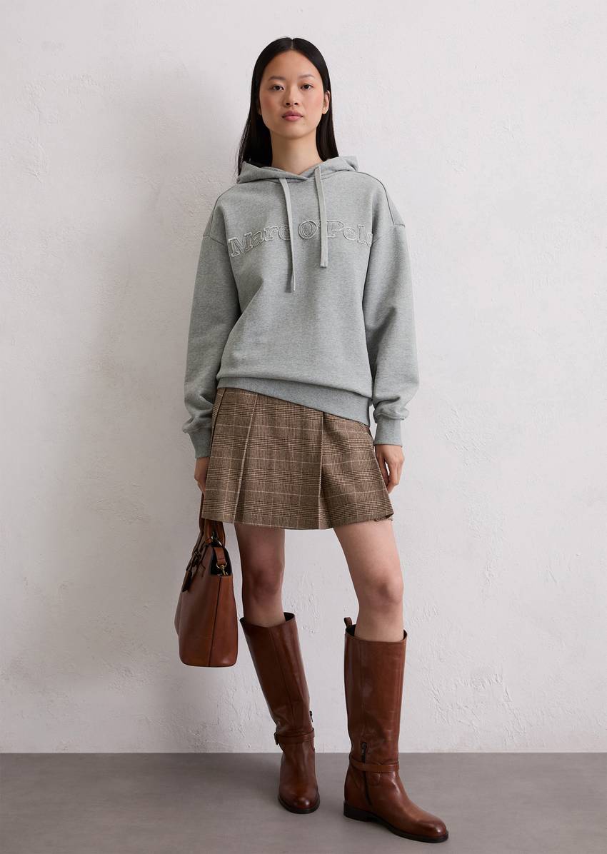 Relaxed logo hoodie made from pure organic cotton