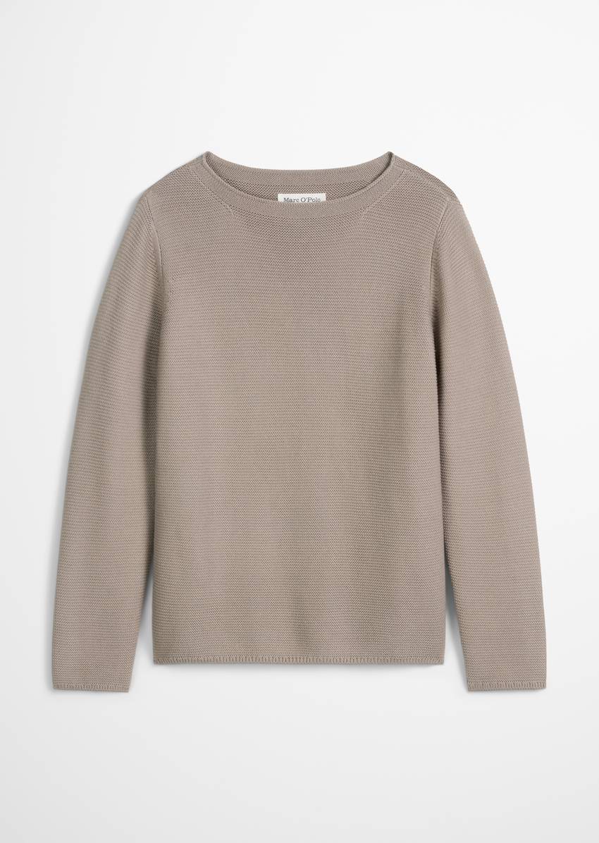 Knitted sweater regular made from organic cotton