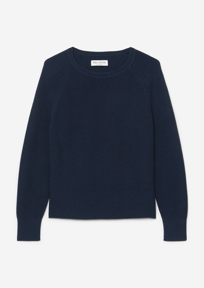 Round neck sweater loose Made of heavy-weight organic cotton