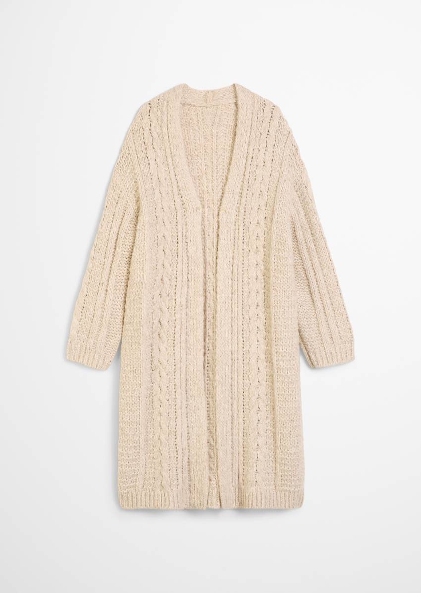 Long cardigan oversize made from a soft alpaca wool mix