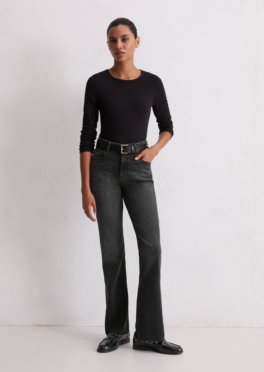 Jeans model Kiruna flared made from organic cotton blend stretch