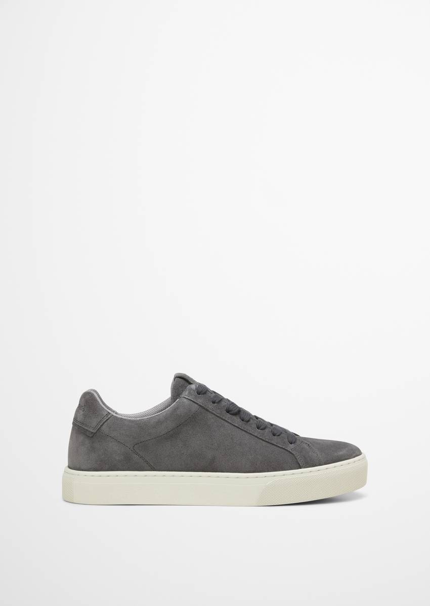 Cup sole sneaker made from soft suede