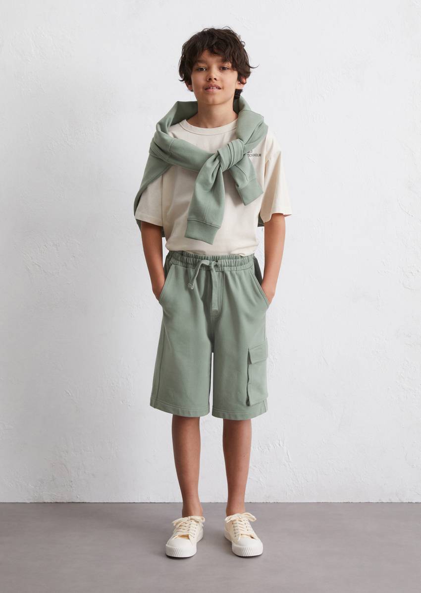 TEENS-BOYS sweatbermuda shorts made from pure organic cotton