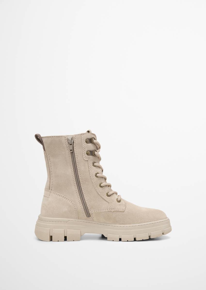 Lace-up boots model Josy with inside zipper