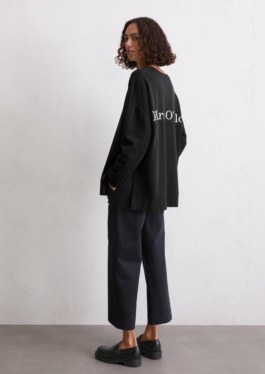 Logo sweatshirt loose made from organic cotton