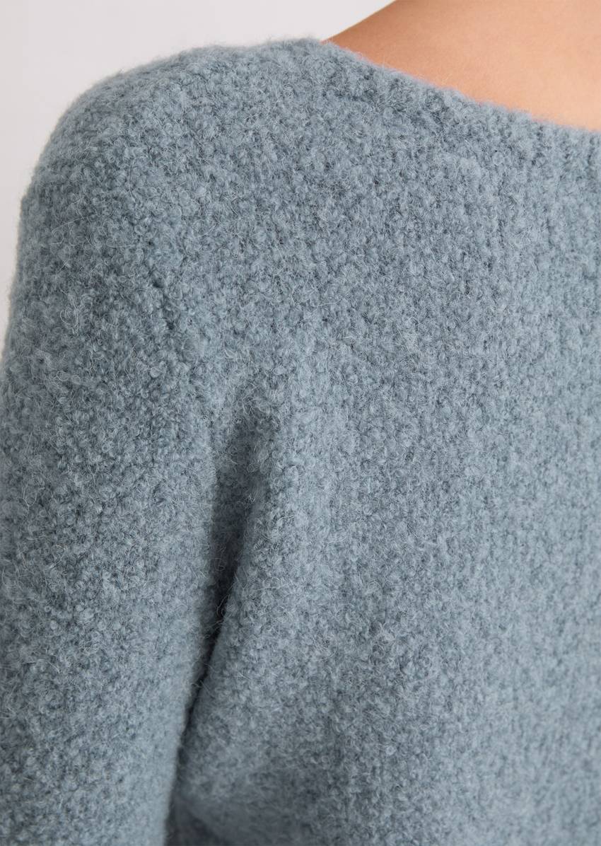 Bouclé sweater regular made from a virgin wool/alpaca wool mix