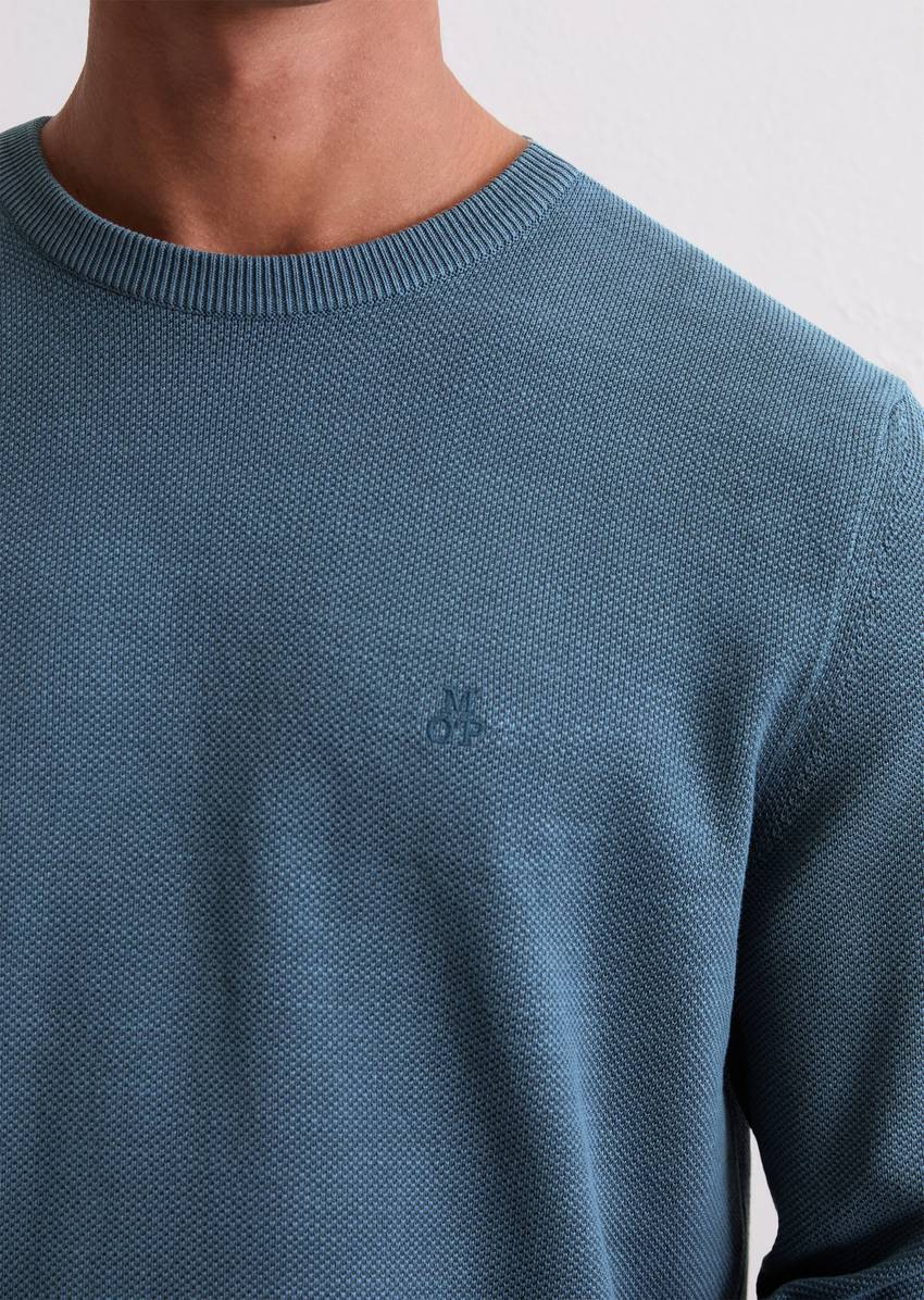 Sweater regular made from organic cotton piqué