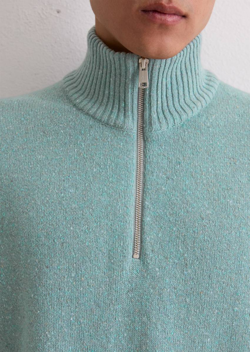 Troyer regular made from speckled tweed yarn