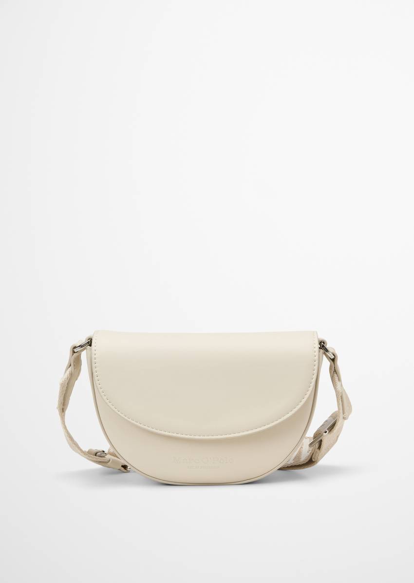 Shoulder bag small made from a leather alternative made from recycled polyester