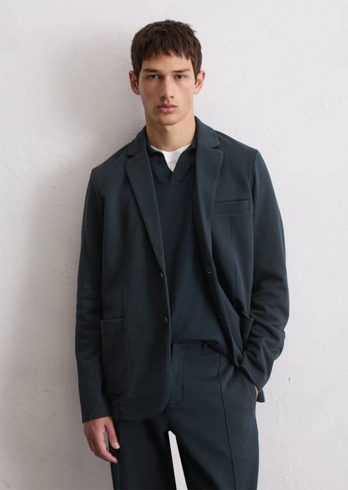 Jersey blazer shaped made from an organic cotton blend