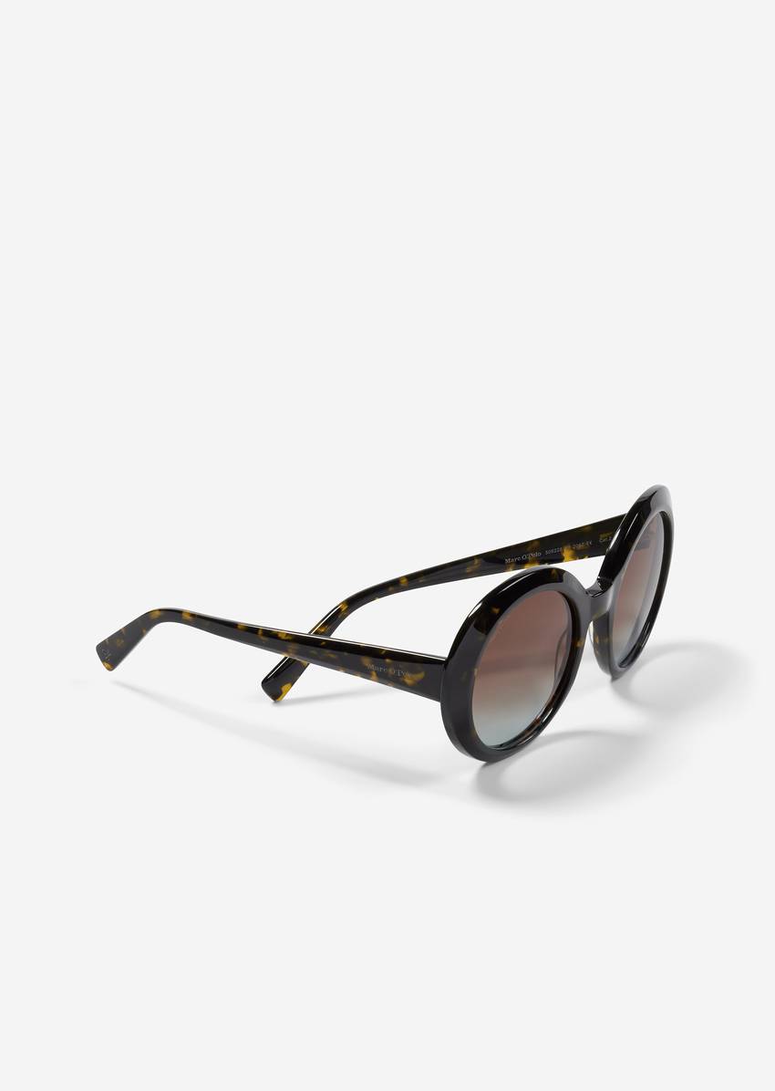 Women's sunglasses made from transparent organic acetate
