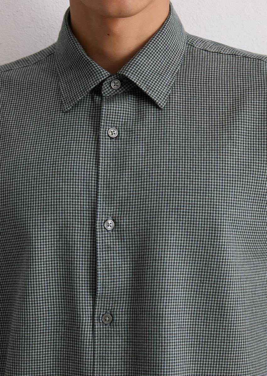 Shirt shaped made from organic cotton flannel