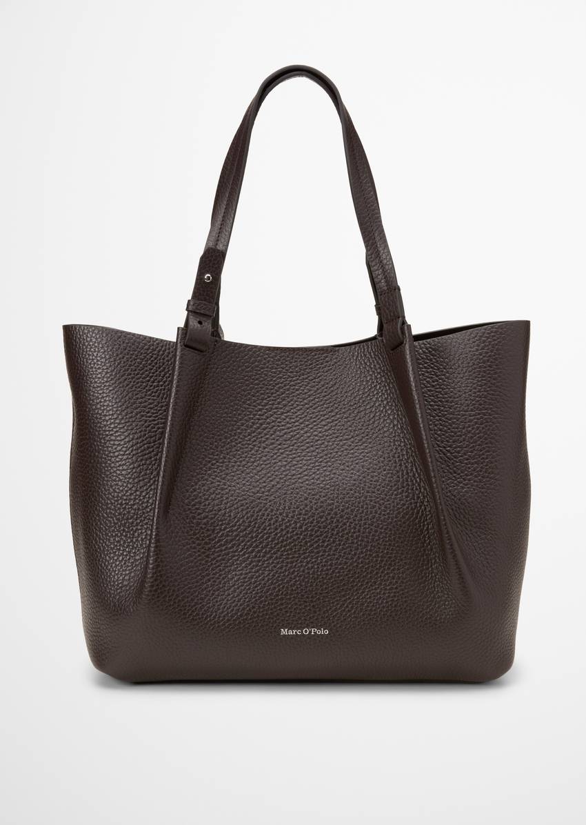 Shopper medium made from grained cowhide