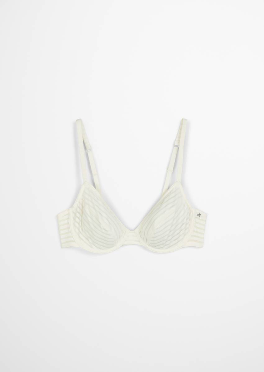 Underwired bra with stripe structure