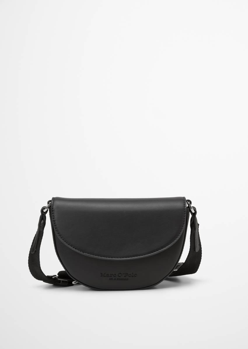 Shoulder bag small made from a leather alternative made from recycled polyester