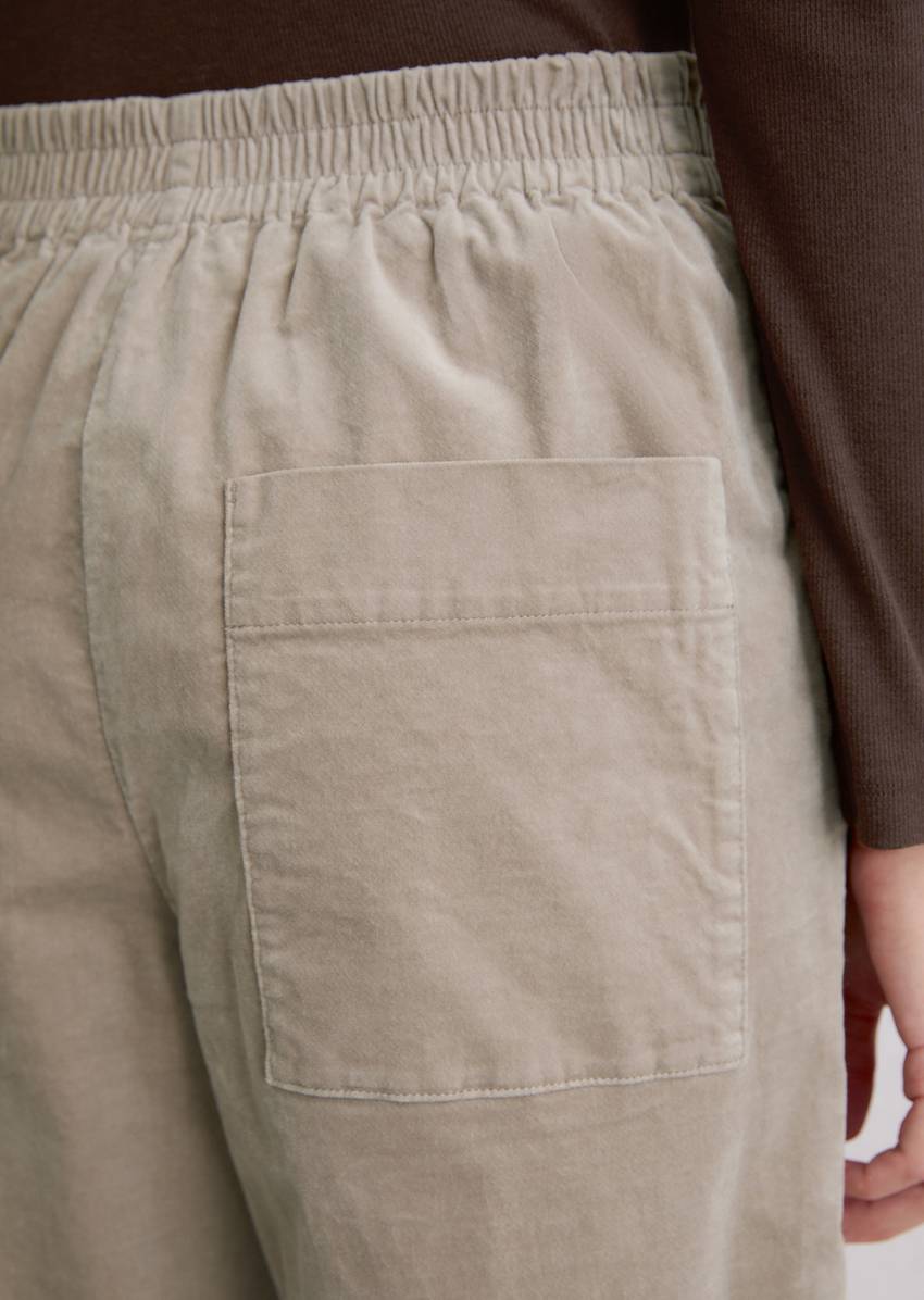 Velvet pants loose made from organic cotton stretch