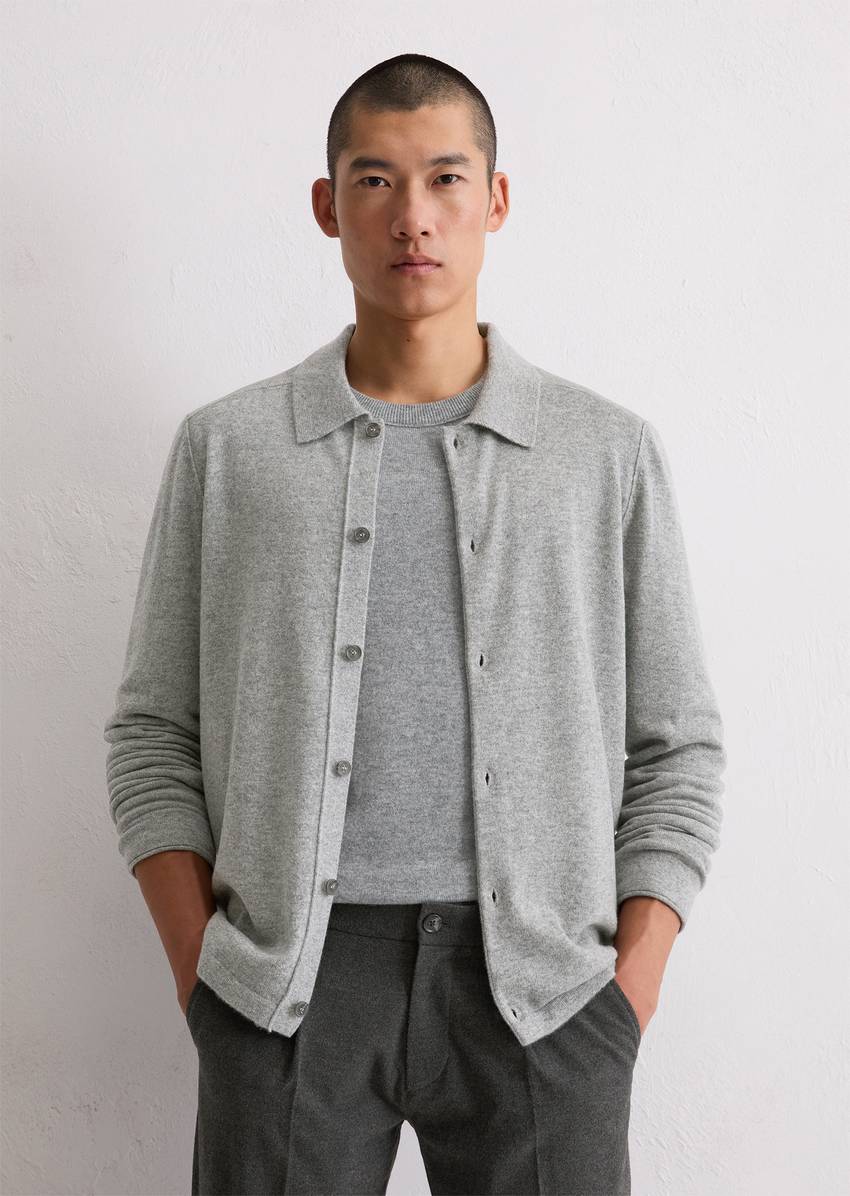 Shirt cardigan regular made from the finest cashmere