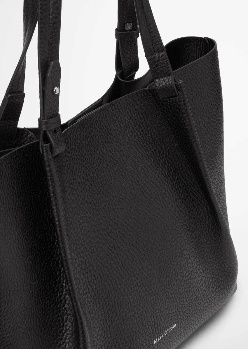 Shopper medium made from grained cowhide