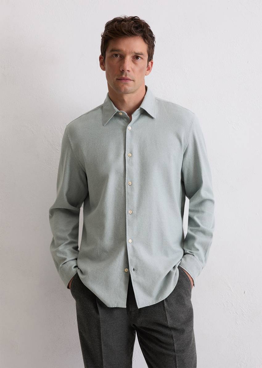 Regular shirt made from soft Grindle cotton fabric