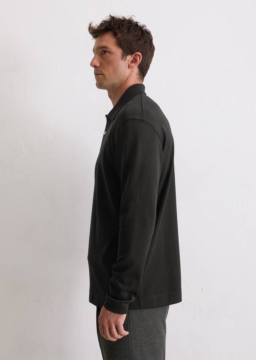 Regular polo shirt made from heavyweight organic cotton jersey