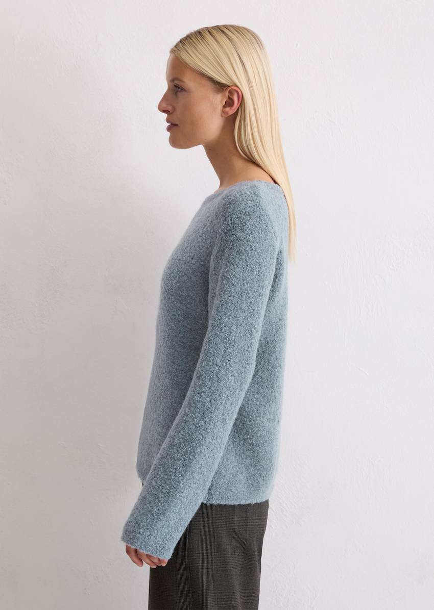 Bouclé sweater regular made from a virgin wool/alpaca wool mix