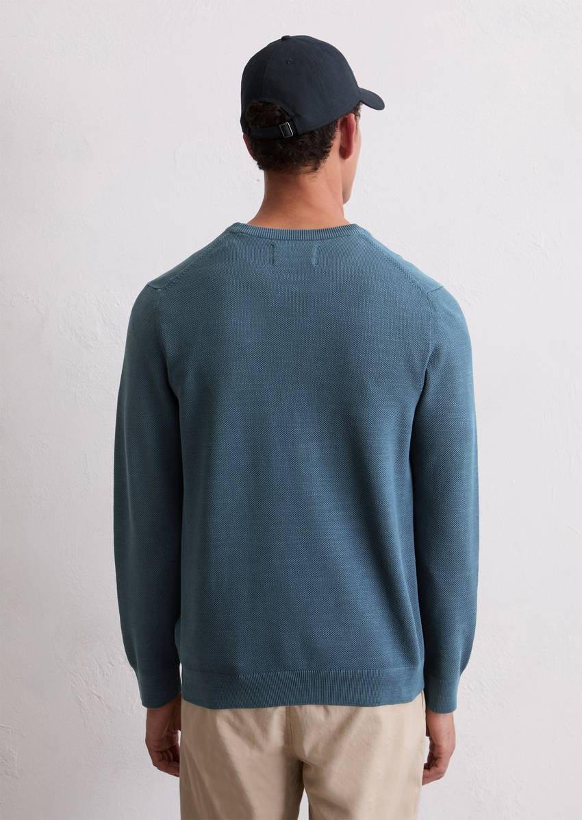 Sweater regular made from organic cotton piqué