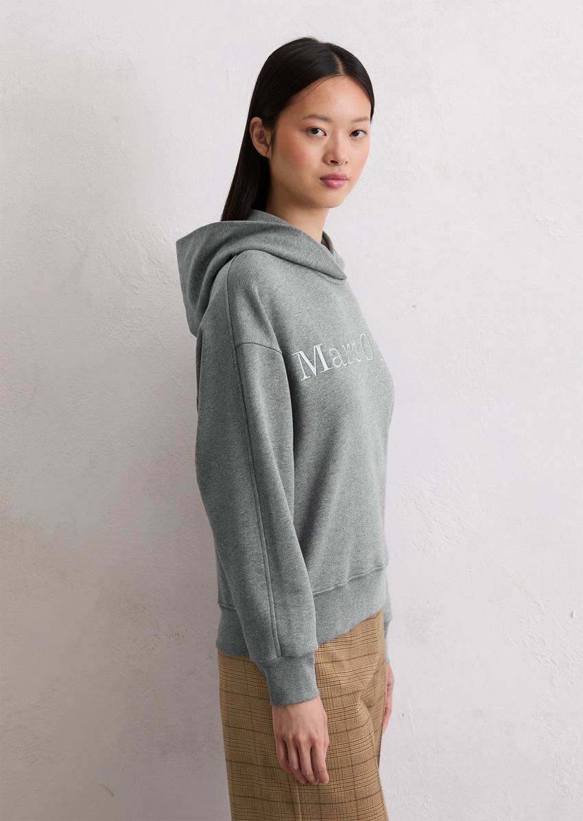 Logo hooded sweatshirt relaxed made from organic cotton