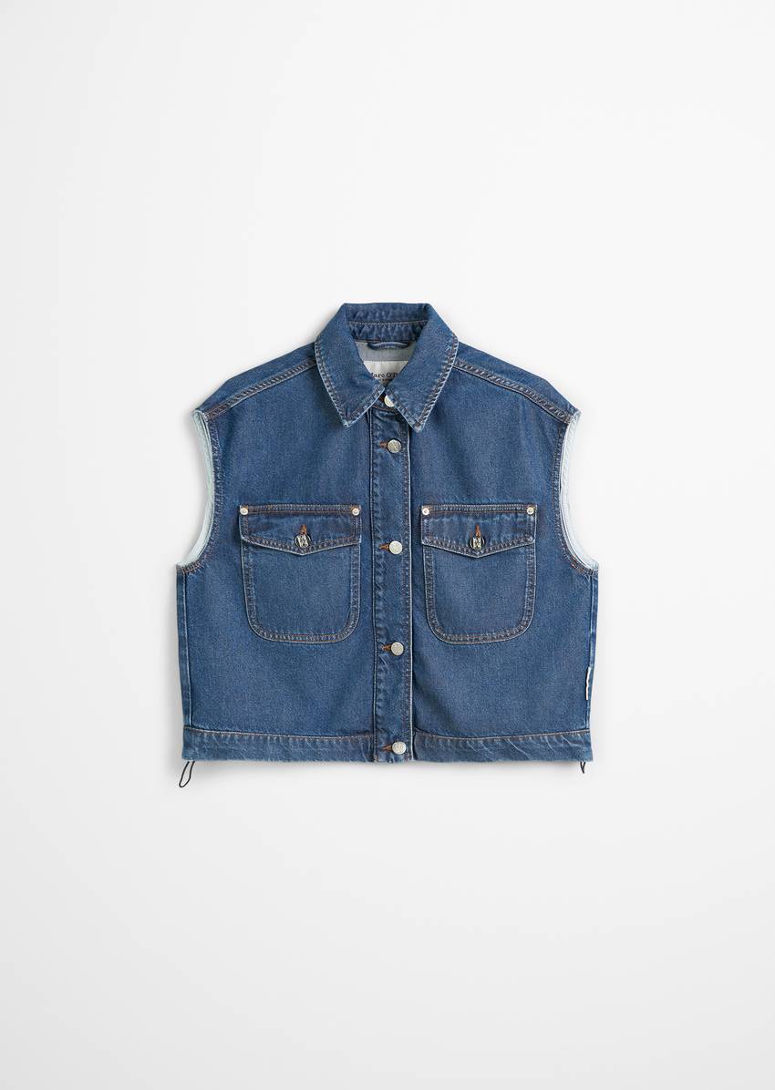 Regular denim vest made from TENCEL™ Lyocell mix