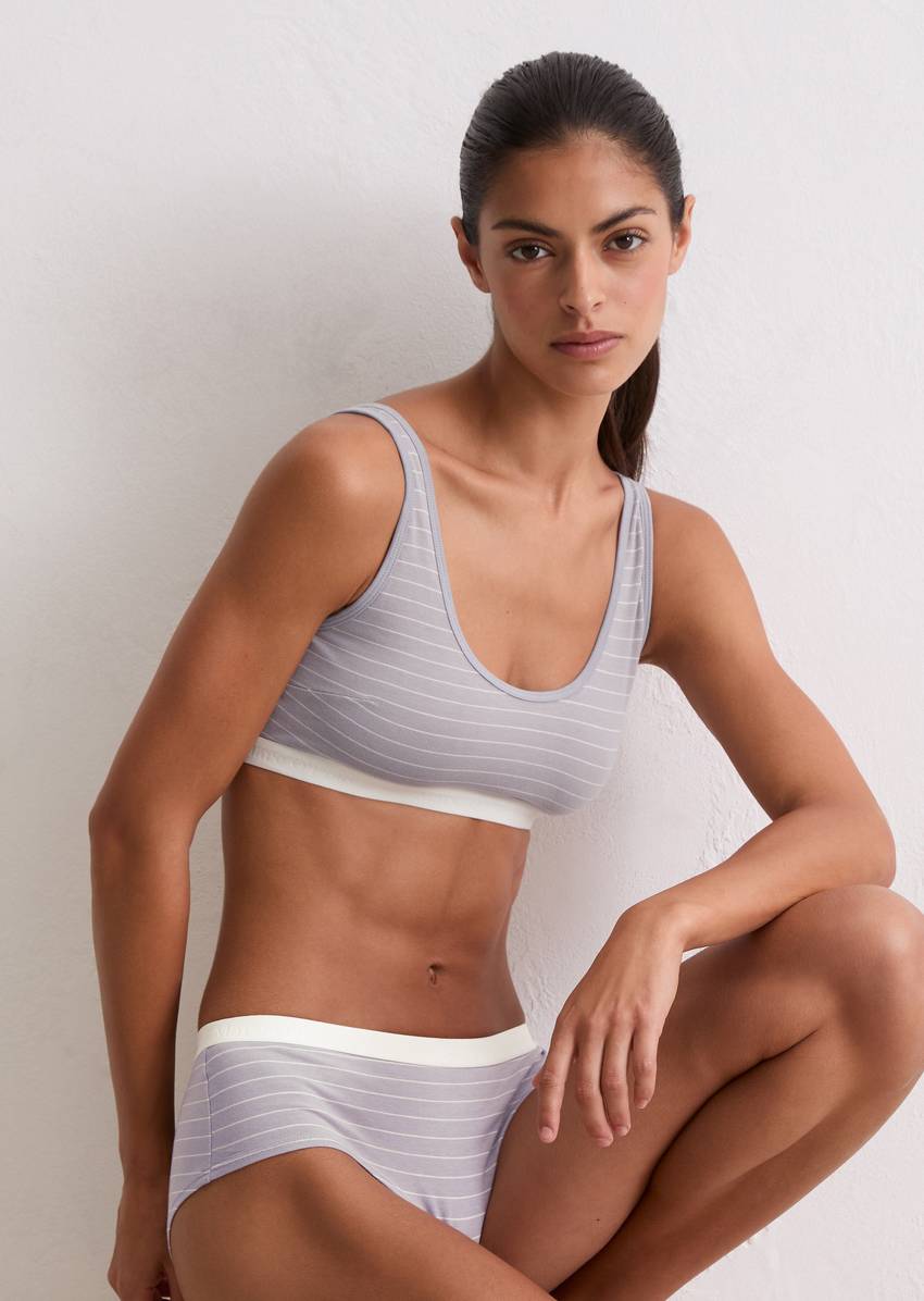 Bustier made from an organic cotton blend