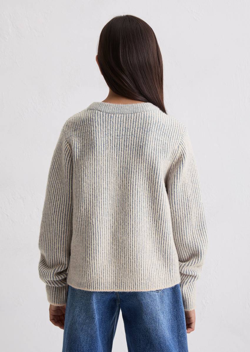 TEENS-GIRLS sweater two-tone striped
