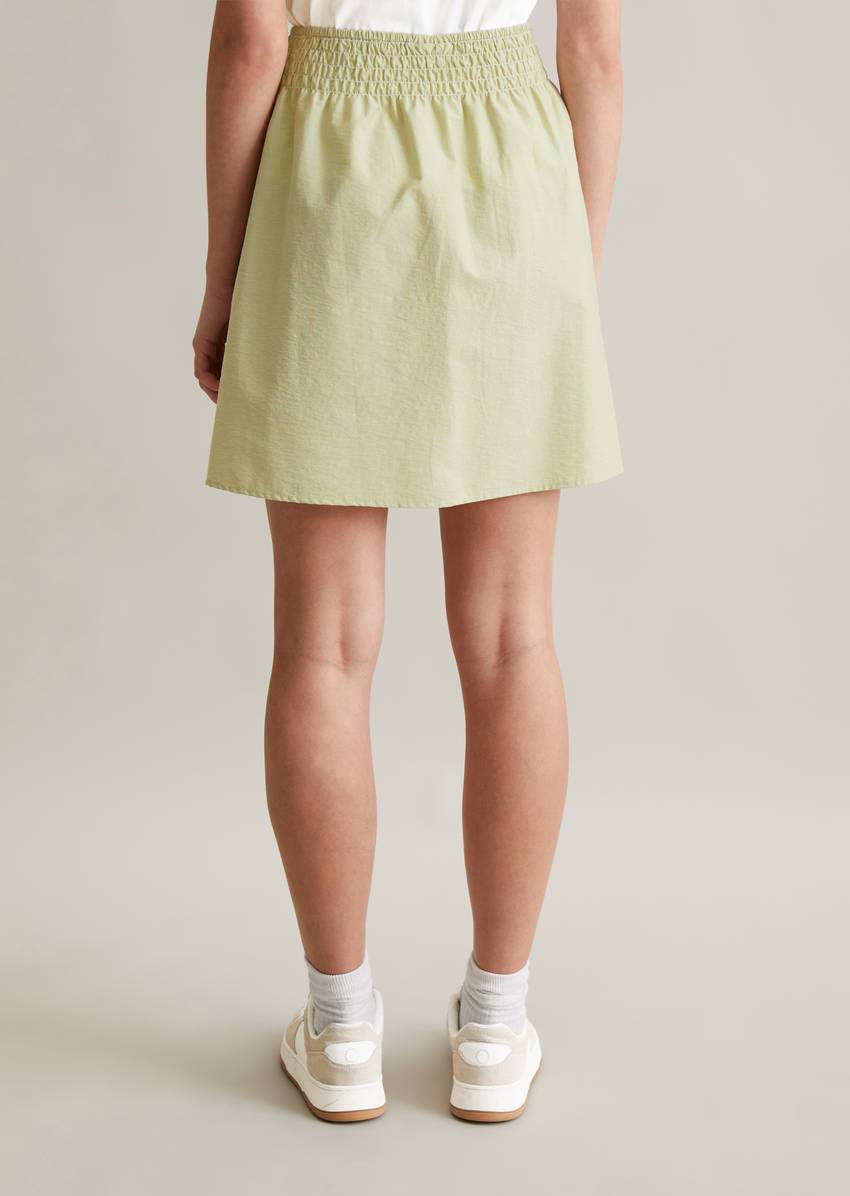Flared skirt made from an organic cotton mix