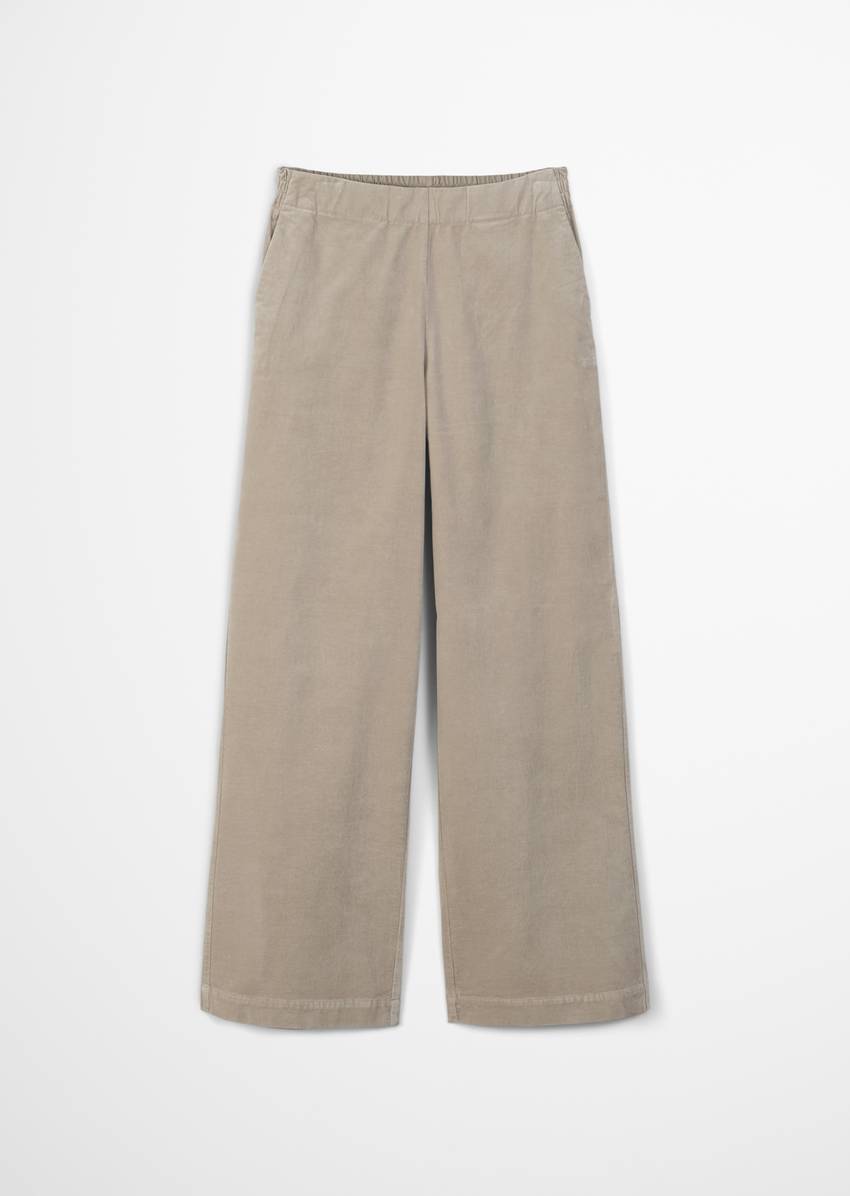Velvet pants loose made from organic cotton stretch