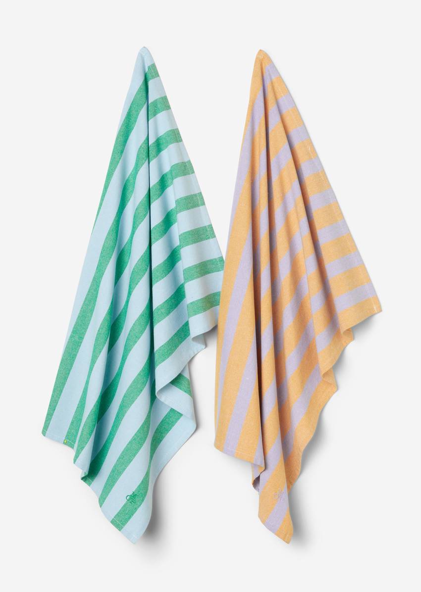 Striped tea towel In pack of 2