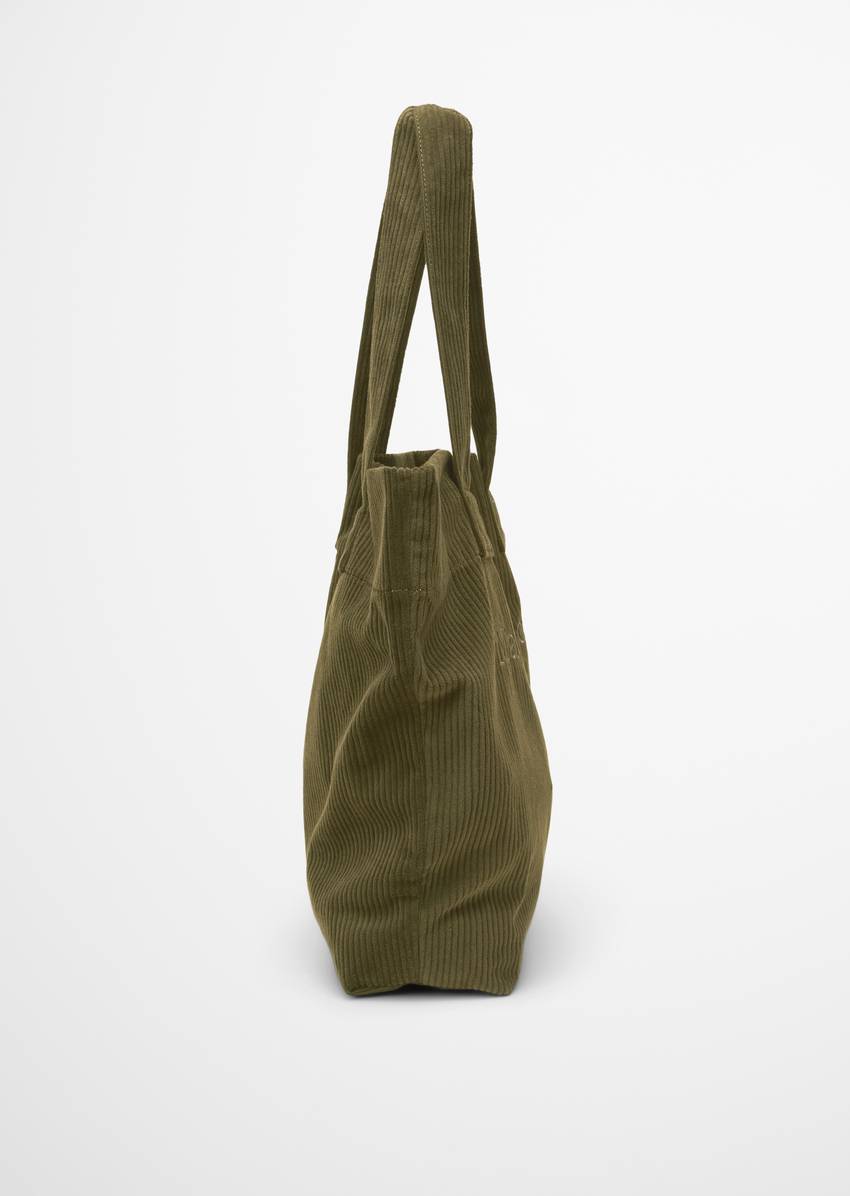 Shopper medium made from organic cotton corduroy