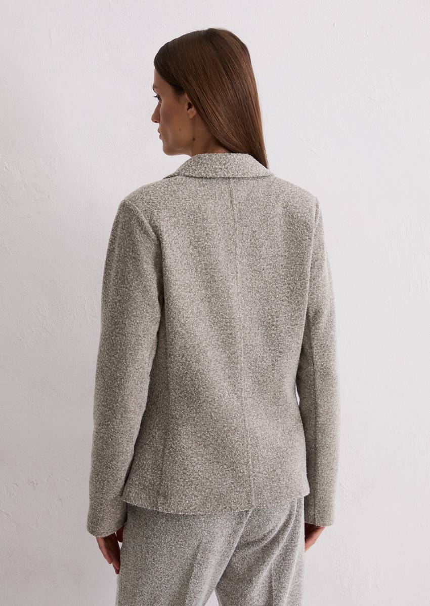 Relaxed jersey tweed blazer made from an organic cotton blend