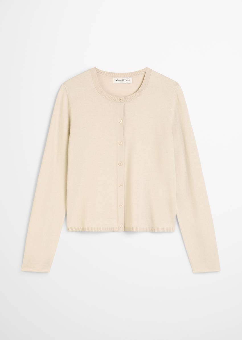 Cardigan slim made from a virgin wool/viscose mix