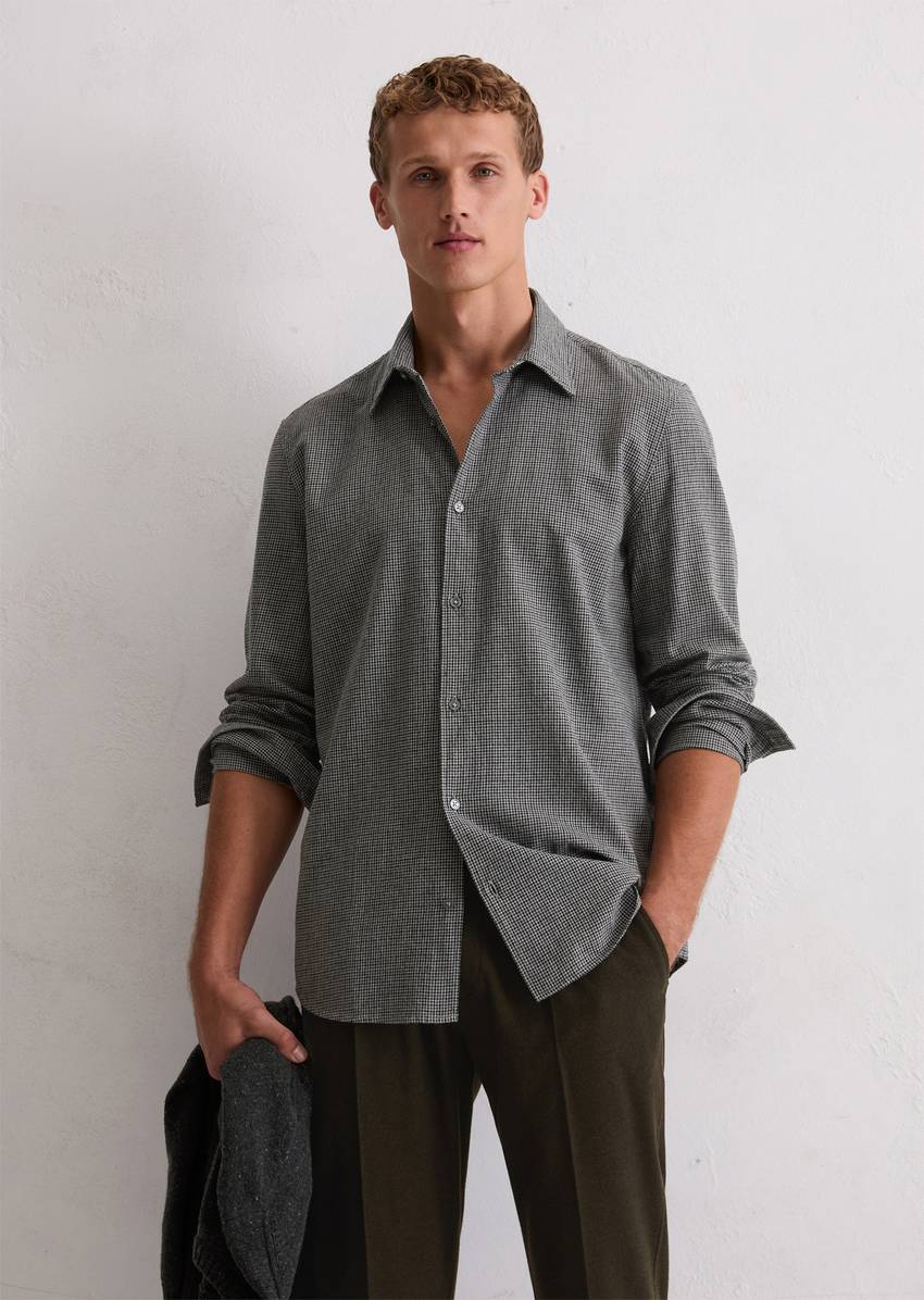 Shirt shaped made from organic cotton flannel