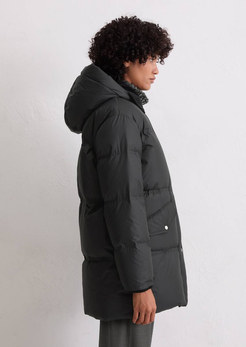 Puffer down parka regular made from recycled polyester