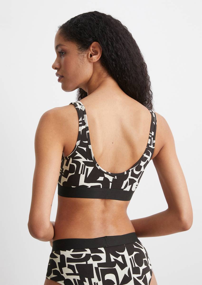 Bustier made from an organic cotton blend