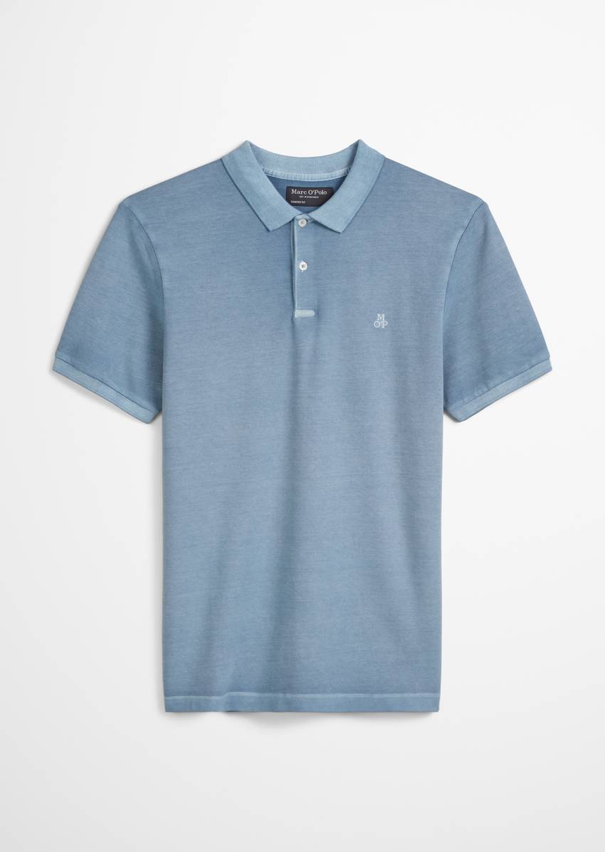 Piqué shaped polo shirt made from organic cotton stretch