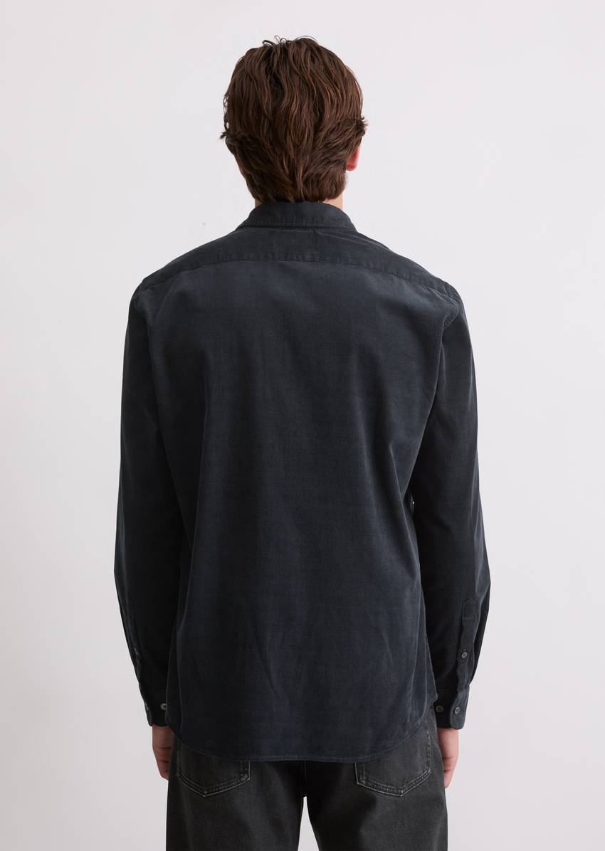 Corduroy shirt regular with fine ribbed structure