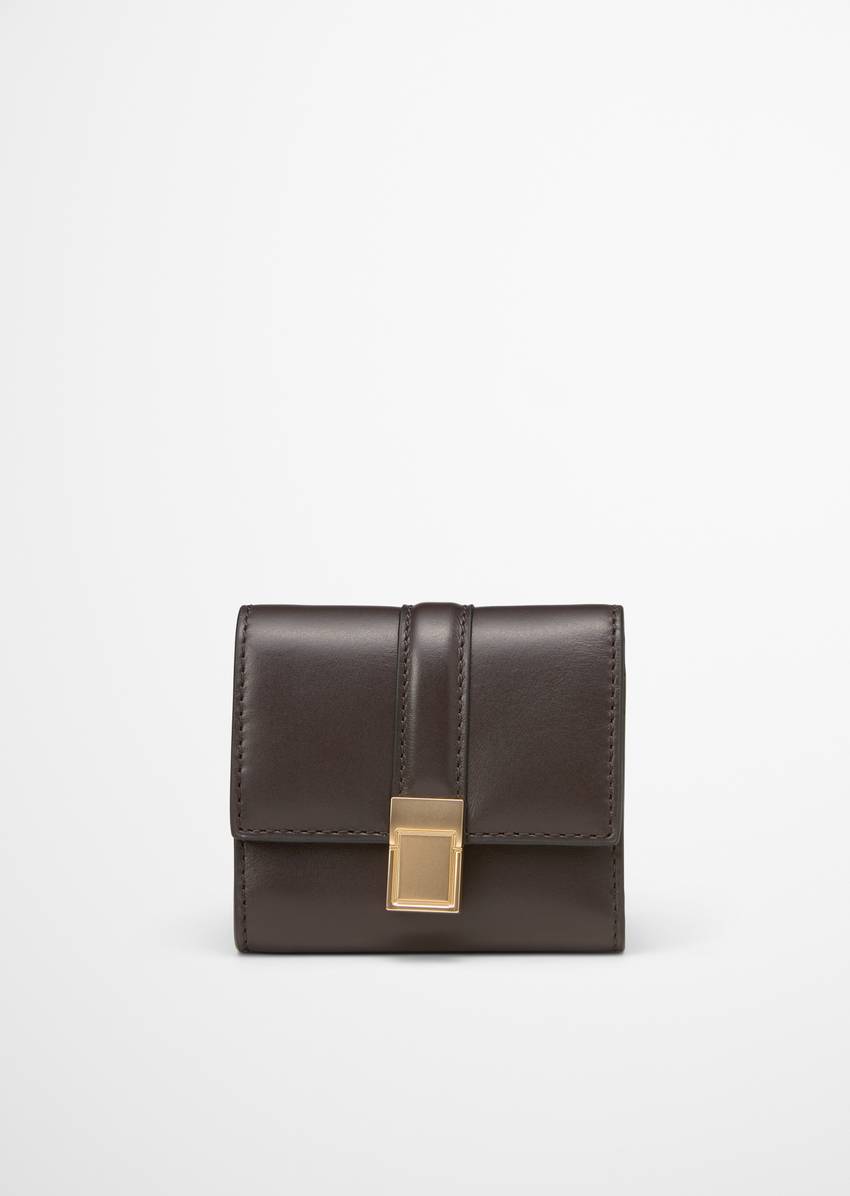 Combination wallet small made from fine lambskin