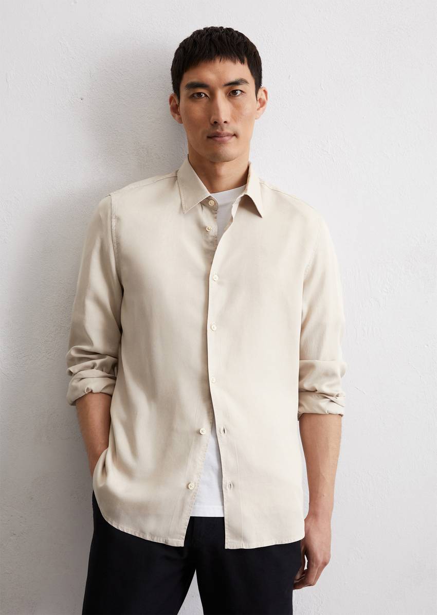 Regular shirt made from soft TENCEL™ Lyocell