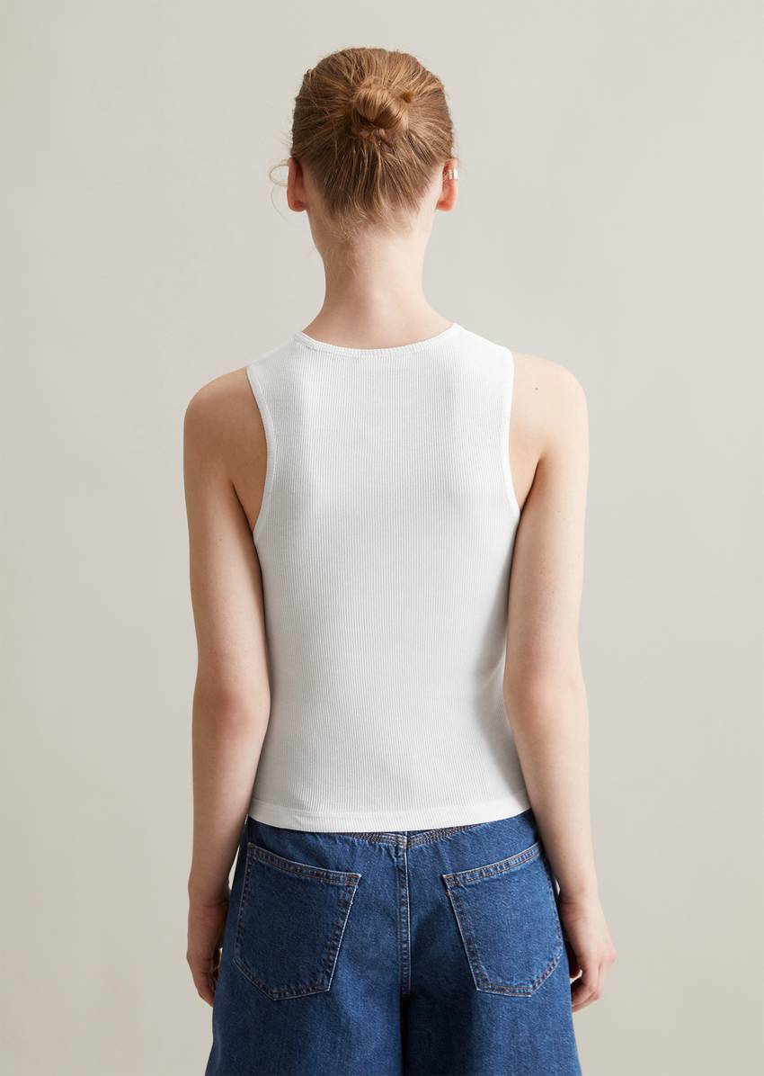 Tank top slim made from soft organic cotton-modal stretch jersey