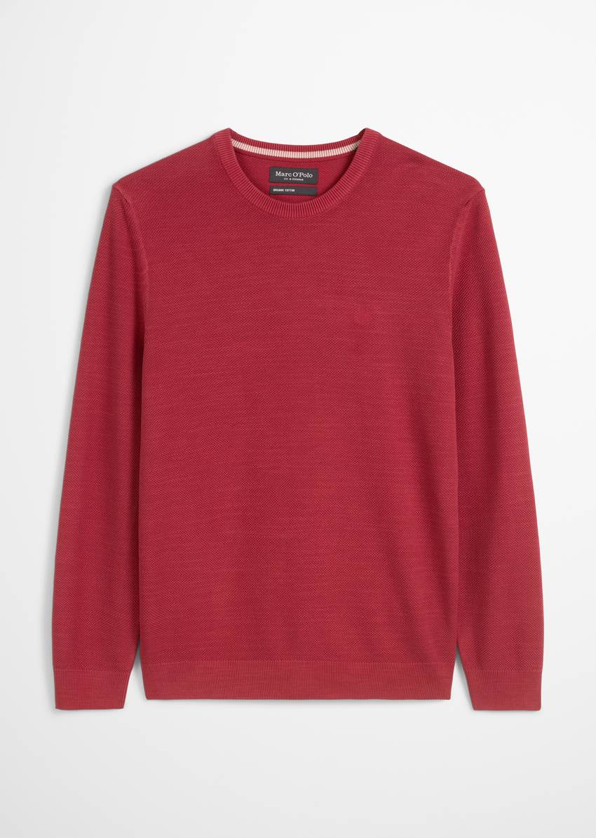 Sweater regular made from organic cotton piqué