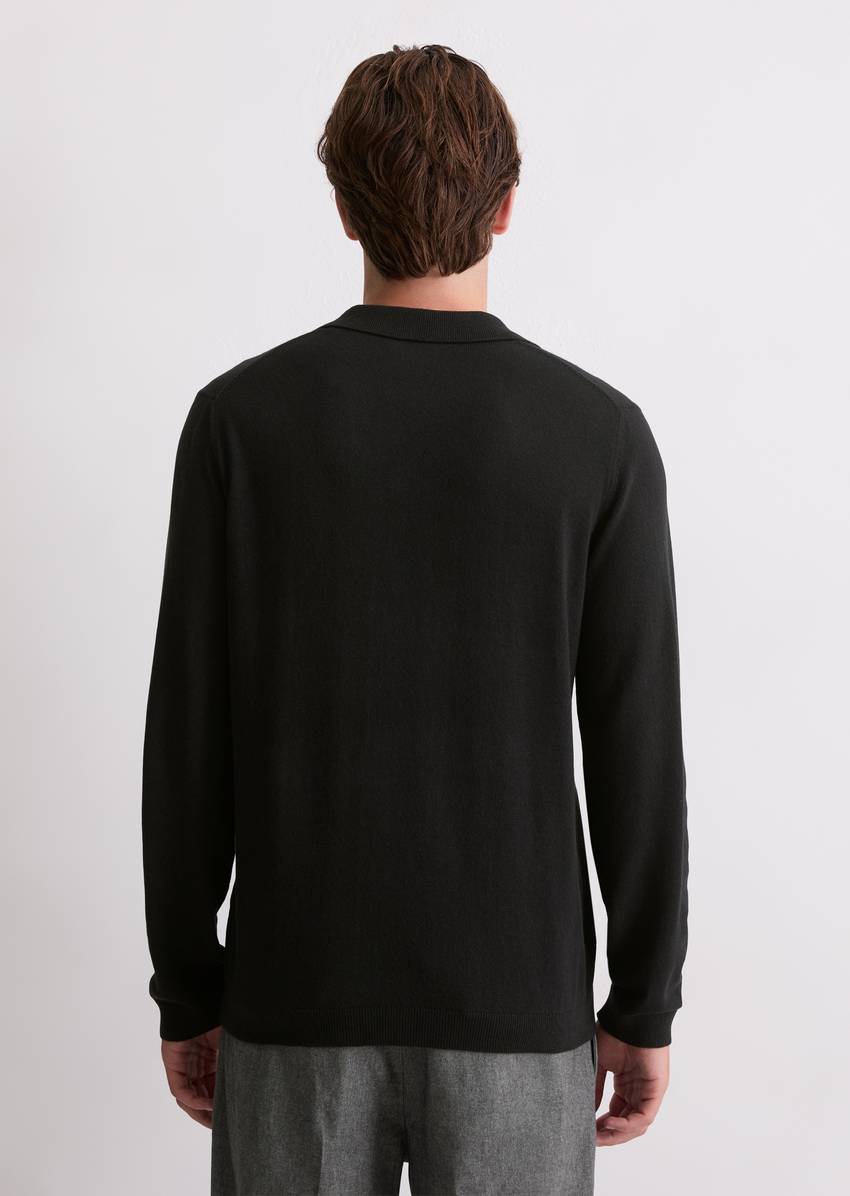 Sweater regular made from a soft organic cotton/virgin wool blend