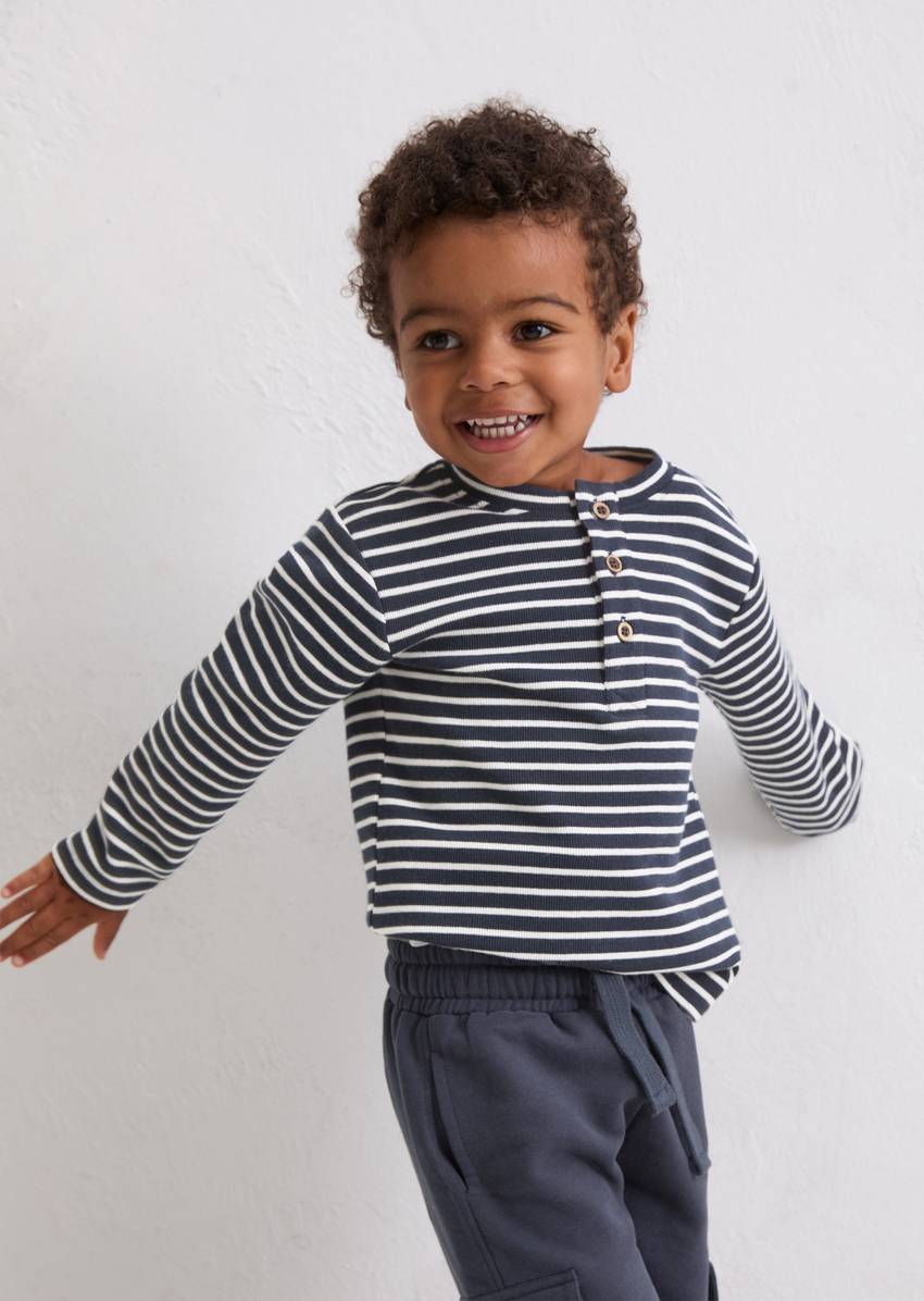KIDS-BOYS longsleeve with yarn-dyed striped pattern